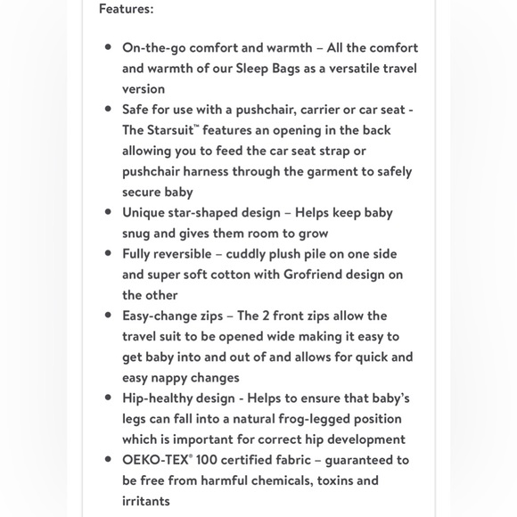 NWOT Tommee Tippee Traveltime Starsuit Baby Wrap 2.5 TOG - Picture 5 of 5